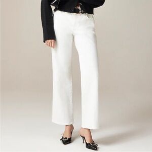 J Crew Jeans 27P Slim Wide Leg White